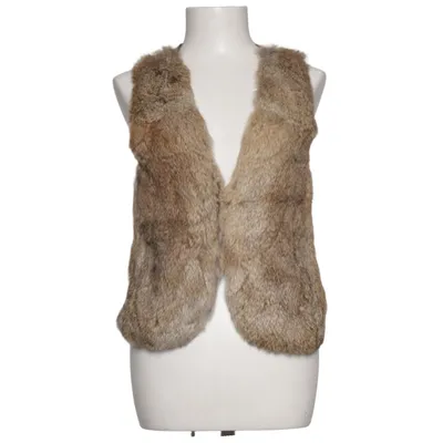 Pelsvest (Brun) fra IKKS Akryl, Alpacauld, Bomuld, Polyamid, Kaninpels