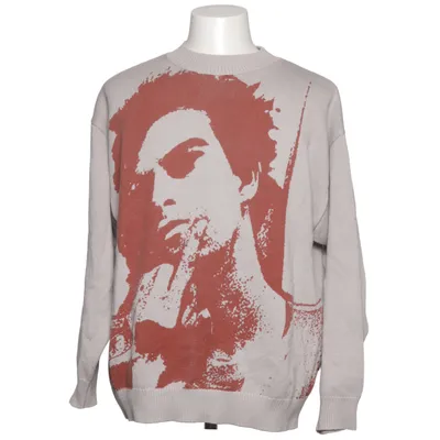 Sweater (Grå, Rød) fra Wasted Akryl, Bomuld