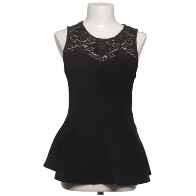 Peplum top (Black) from Amisu Cotton, Elastane, Polyester, Viscose