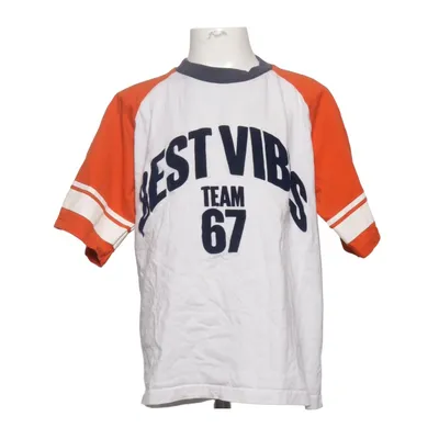 T-shirt (White, Orange, Blue) from Zara Cotton