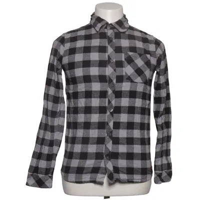 Flannel skjorte (Sort, Grå) fra Fitz Bomuld
