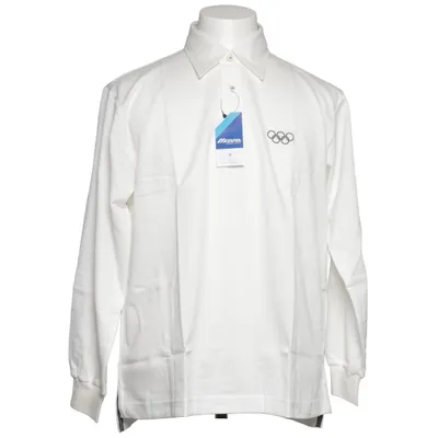 Rugbytröja (Vit) från Mizuno Bomull, Polyamid, Polyester