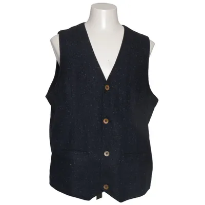 Outer vest (Blue) from No Excess Polyester, Wool