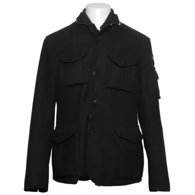 Jacket (Black) from Armani Jeans Polyester, Wool