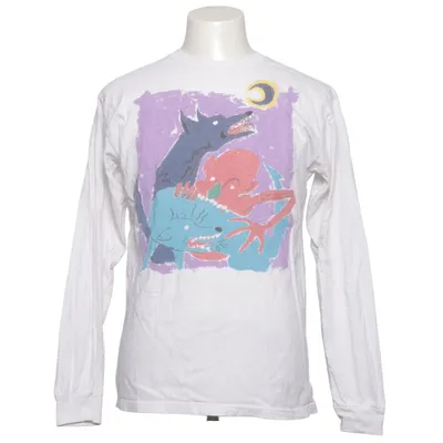 Long sleeve T-shirt (White, Multicolored) from Gildan Hammer Cotton