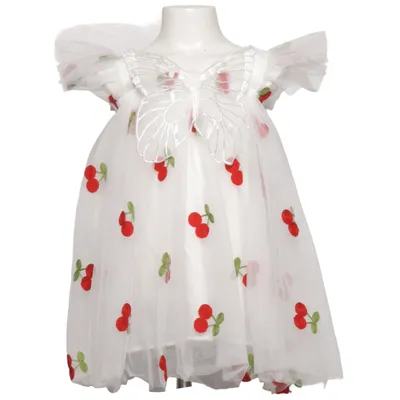 Klänning (Vit, Röd, Grön) från NNJXD Bomull, Polyester