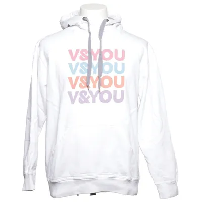 Hoodie (White, Multicolored) from Spreadshirt Cotton, Polyester