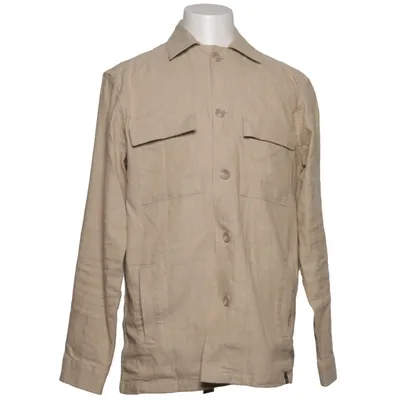 Överskjorta (Beige) från Boggi Milano Bomull, Elastan, Linne