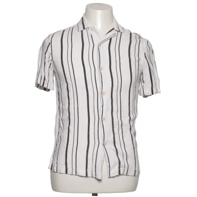 Short sleeve shirt (White, Black) from Zara Linen, Viscose