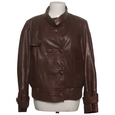 Leather jacket (Brown) from Avenue Foch by Anne L Leather, Polyester