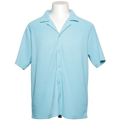Short sleeve shirt (Blue) from River Island Elastane, Polyester