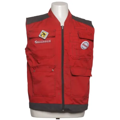 Outer vest (Red, Gray) from Bauhaus Cotton, Polyester