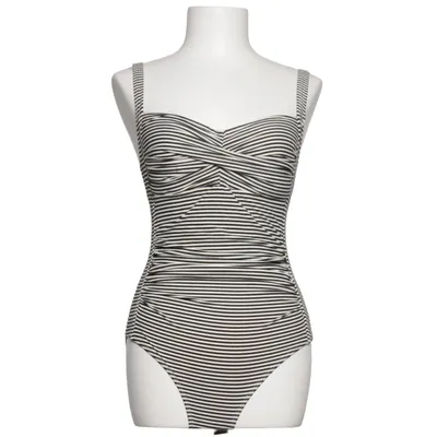 Maillot de bain une pièce (Noir, Beige) de Niptuck Swim Élasthane, Polyamide