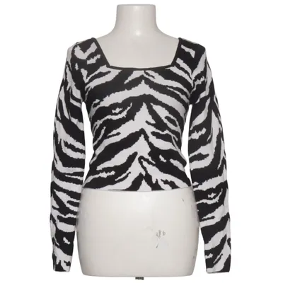 Sweater (Black, White) from Motivi Metallic fiber, Polyester, Viscose