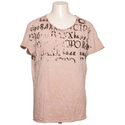 T-shirt (Zwart, Roze) van Cipo & Baxx Katoen