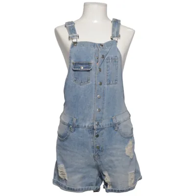 Dungaree shorts (Blue) from Boohoo Blue Cotton, Polyester