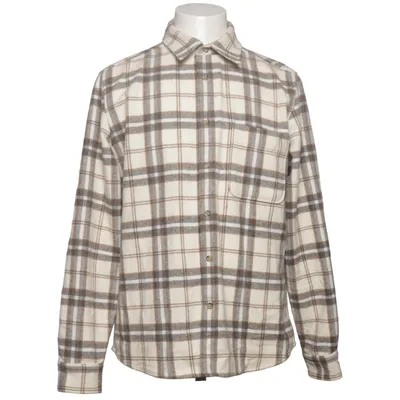 Flannel shirt (White, Gray, Brown) from Reiss Acrylic, Polyester, Wool