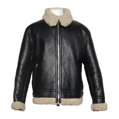 Shearlingjacka (Svart, Beige) från Zara Polyester, Polyuretan