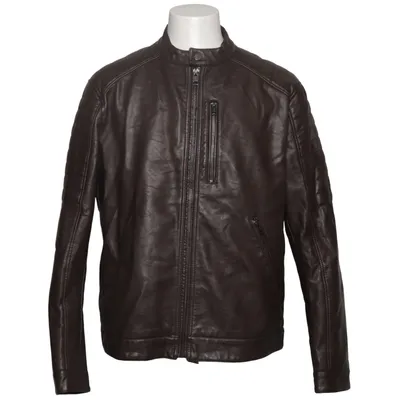 Jakke (Brun) fra H&M Man Polyester, Bomuld, Polyurethan