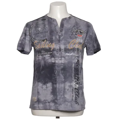 Henley shirt (Blue, Gray) from Violento Cotton, Elastane