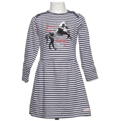Dress (Blue, White) from Salt and Pepper Cotton, Elastane