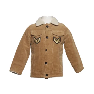 Lined denim jacket (Beige)