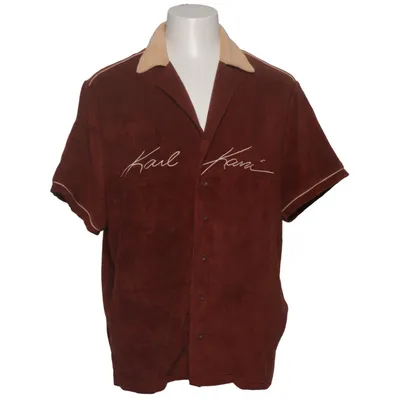 Kortærmet skjorte (Brun, Beige) fra Karl Kani Bomuld, Polyester