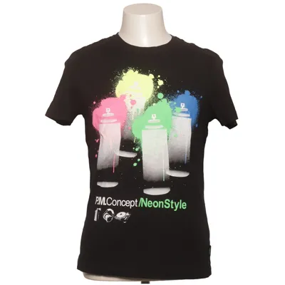 T-shirt (Sort, Flerfarvet) fra Much More Bomuld