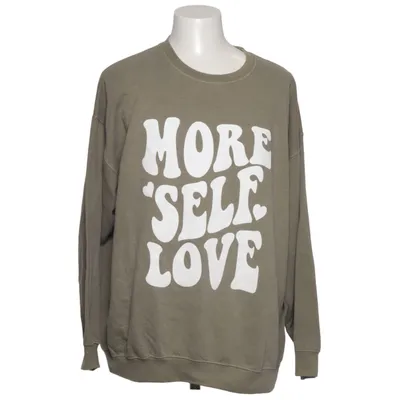 Sweatshirt (Groen, Wit) van Pretty Body Acryl, Katoen, Polyester