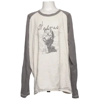 Maillot de baseball (Blanc, Gris) de InScene Coton