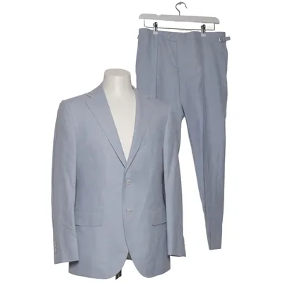 Jakkesæt (Blå) fra E. Thomas Cupro, Linned, Polyester, Silke, Viscose, Uld