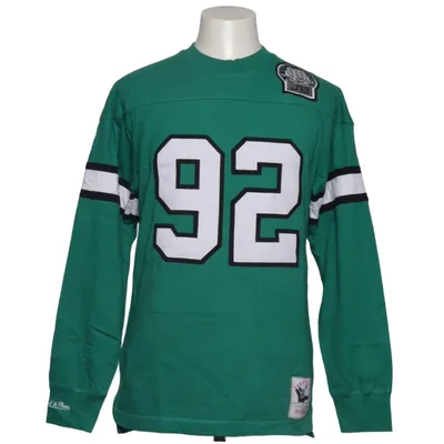 Football jersey (Green, White, Black) from Mitchell & Ness Cotton