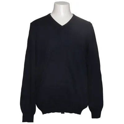 Pull-over (Bleu) de Alan Paine Cachemire, Coton