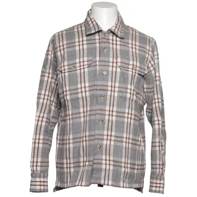 Flannel shirt (Gray, White, Brown) from Eleventy Cotton