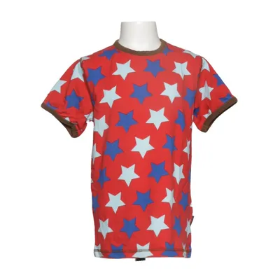T-shirt (Röd, Blå, Vit, Flerfärgad) från Maxomorra Elastan, Ekologisk bomull
