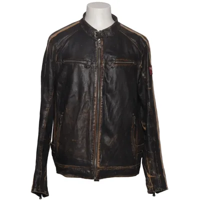 Leather jacket (Black, Beige) from Gipsy Cotton, Leather, Polyester