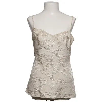 Topp (Beige, Guldfärgad) från Vera Wang Bomull, Metallfiber, Polyamid, Silke
