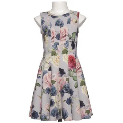 Dress (Gray, Multicolored) from Monnalisa Elastane, Polyester