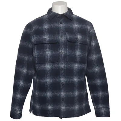 Overshirt (Blue, White) from Walbusch Acrylic, Cotton, Polyester, Wool