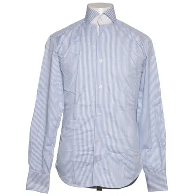 Shirt (Blue, White) from Cavallaro Napoli Cotton