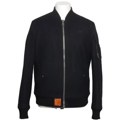 Bomber jacket (Black) from Bombers Polyester, Wool