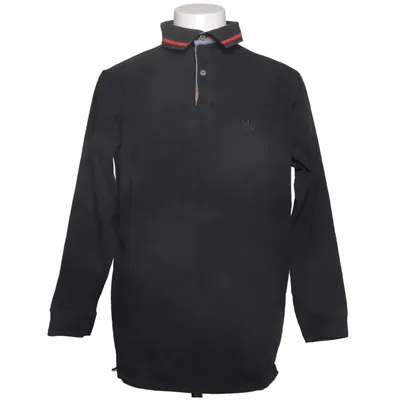 Rugby shirt (Black) from Franco Bettoni Cotton, Elastane