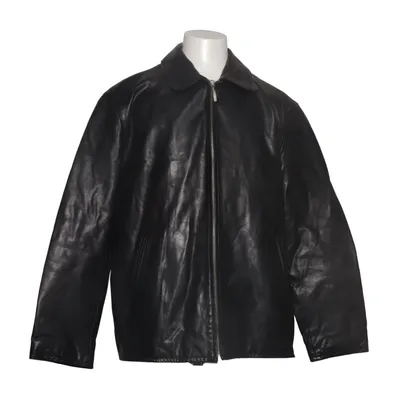 Leren jack (Zwart) van Harvest Acetaat, Katoen, Leer, Polyester, Viscose