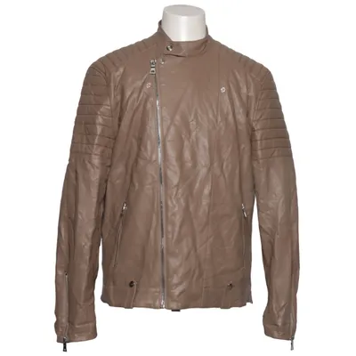 Bikerjacka (Beige) från Forever 21 Men Polyester, Polyuretan, Viskos