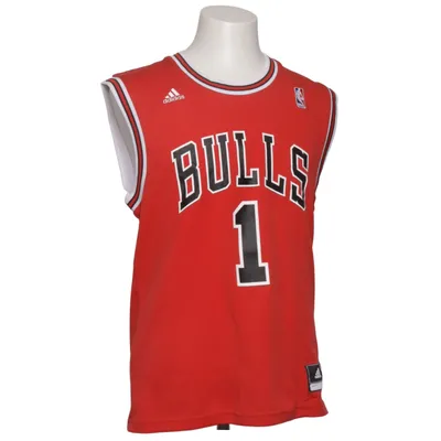 Baskettrøje (Rød, Hvid, Sort) fra Adidas Polyester