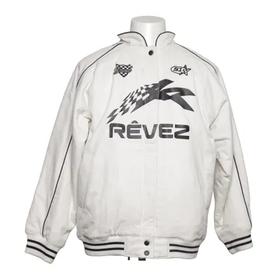 Collegejacke (Weiß, Schwarz) von Divided by H&M Baumwolle, Polyester
