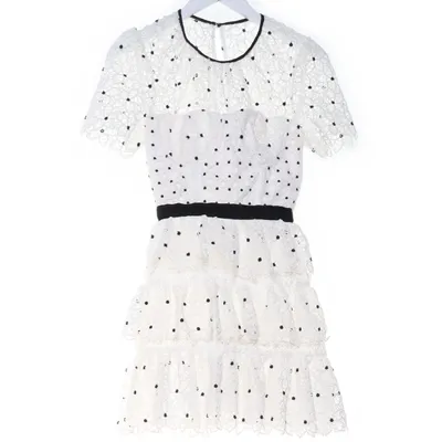 Cocktailjurk (Wit, Zwart) van Self-Portrait Polyester, Viscose