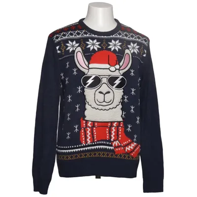 Christmas sweater (Blue, Multicolored) from Montego Acrylic
