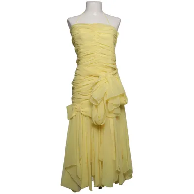 Robe de soirée (Jaune) de John Charles Acétate, Polyester