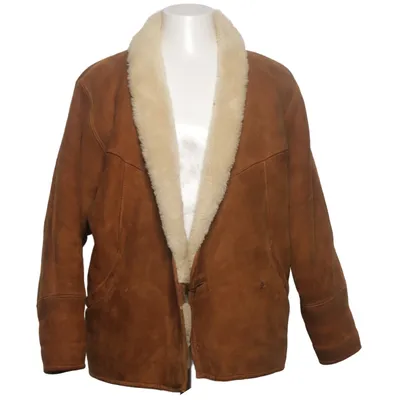 Veste en peau de mouton retournée (Marron) de Conbipel
